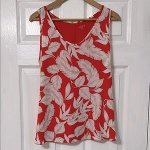 LOFT Coral Sleeveless Tank Top